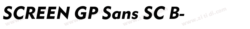 SCREEN GP Sans SC B字体转换